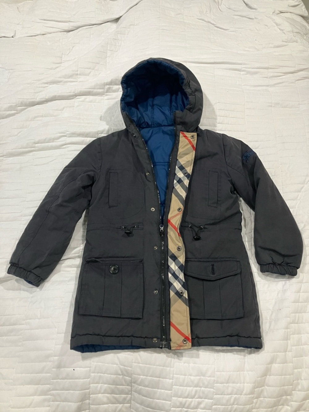 Authentic Burberry Kids size 10, reversible winter / puffer Coat